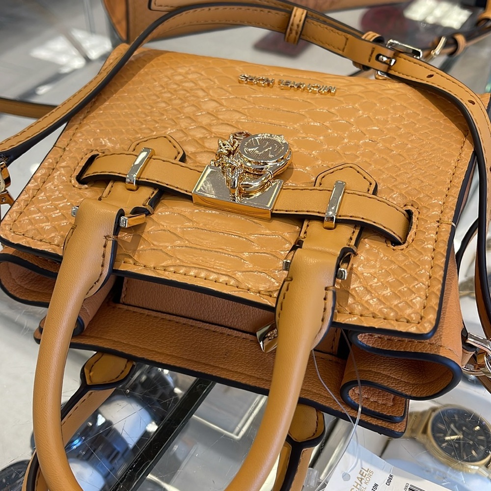 Michael Kors Hamilton XS Satchel Handbag Xbody Crossbody Leather Cider 
NWT - Picture 7 of 16